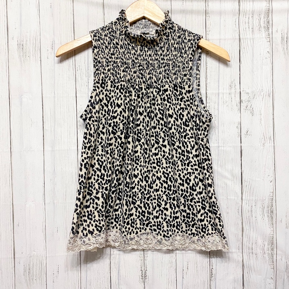 Jolt Sleeveless Animal Print Top - S